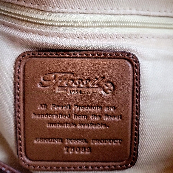 Fossil Desert Stripe Canvas & Leather Shoulder Bag - Picture 4 of 9